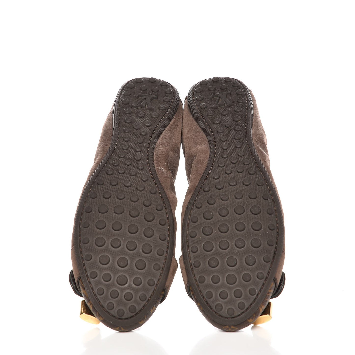 Monogram Suede Lucky Ballerina Flats 36.5 Brown