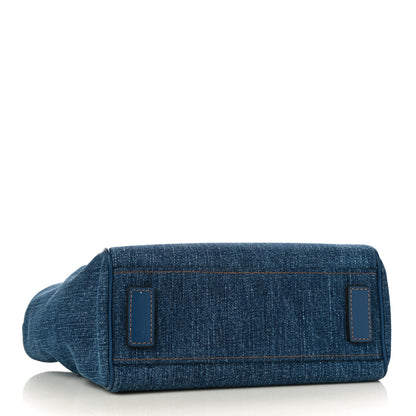 Versace Denim Mini La Medusa Chain Tote Navy Blue 4 of 9