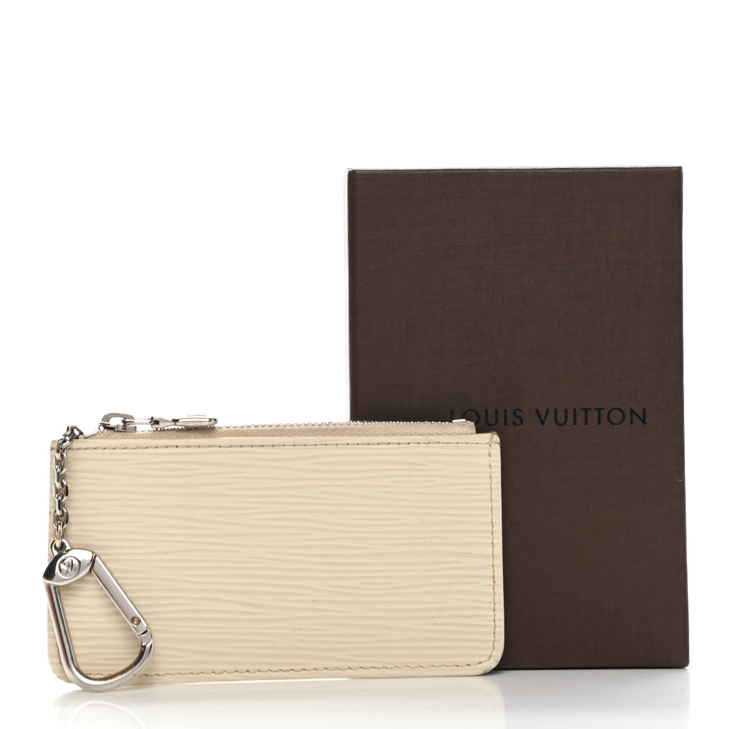 Epi Key Pouch Ivory
