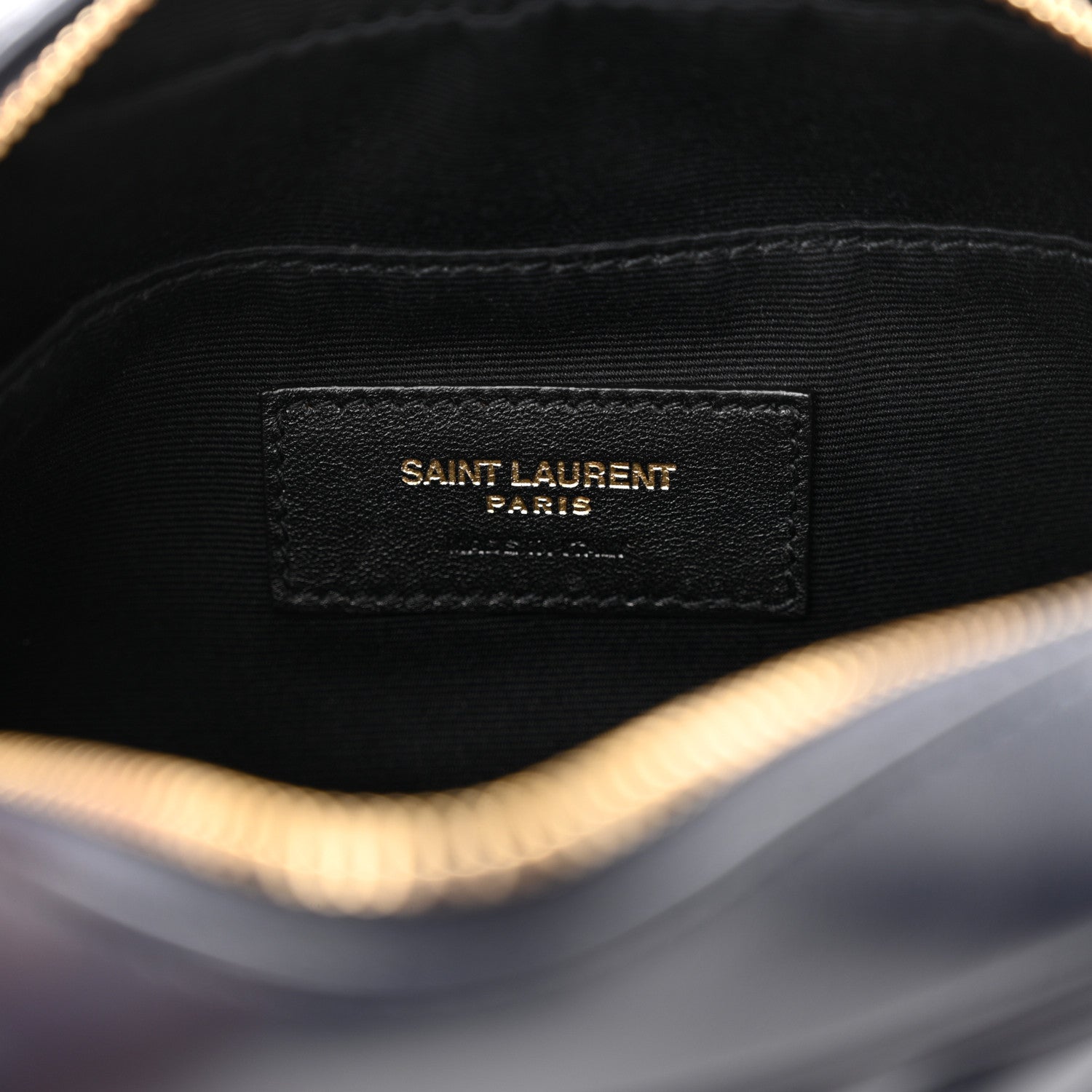 Saint Laurent Calfskin Matelasse Monogram Lou Belt Bag Deep Marine 6 of 11