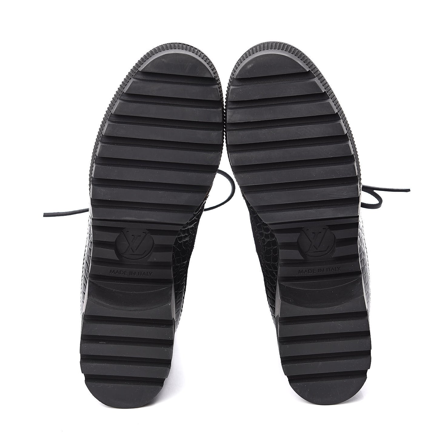 Suede Calfskin Monogram Laureate Platform Desert Boots 36 Black