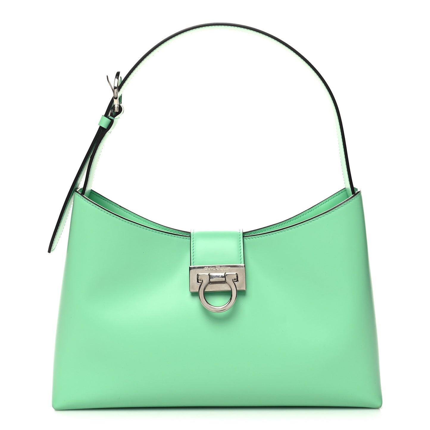 Calfskin Trifolio Shoulder Bag Light Green