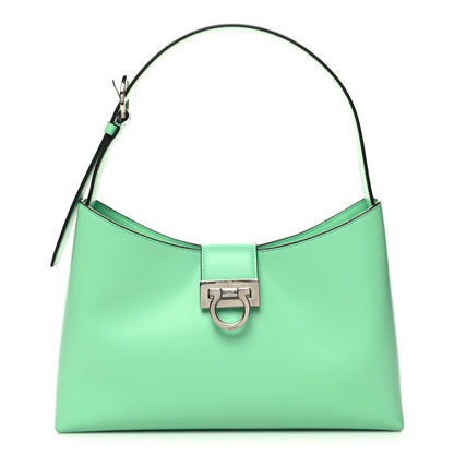 Salvatore Ferragamo Calfskin Trifolio Shoulder Bag Light Green 1 of 13