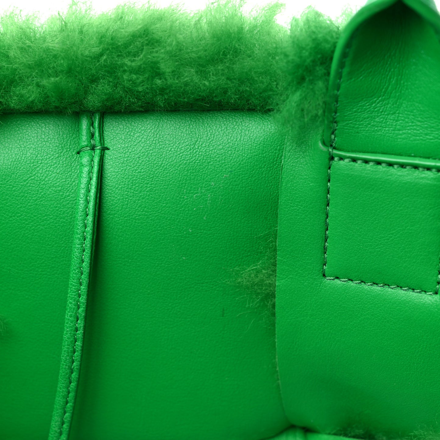 Shearling Small Intrecciato Arco Tote Parakeet