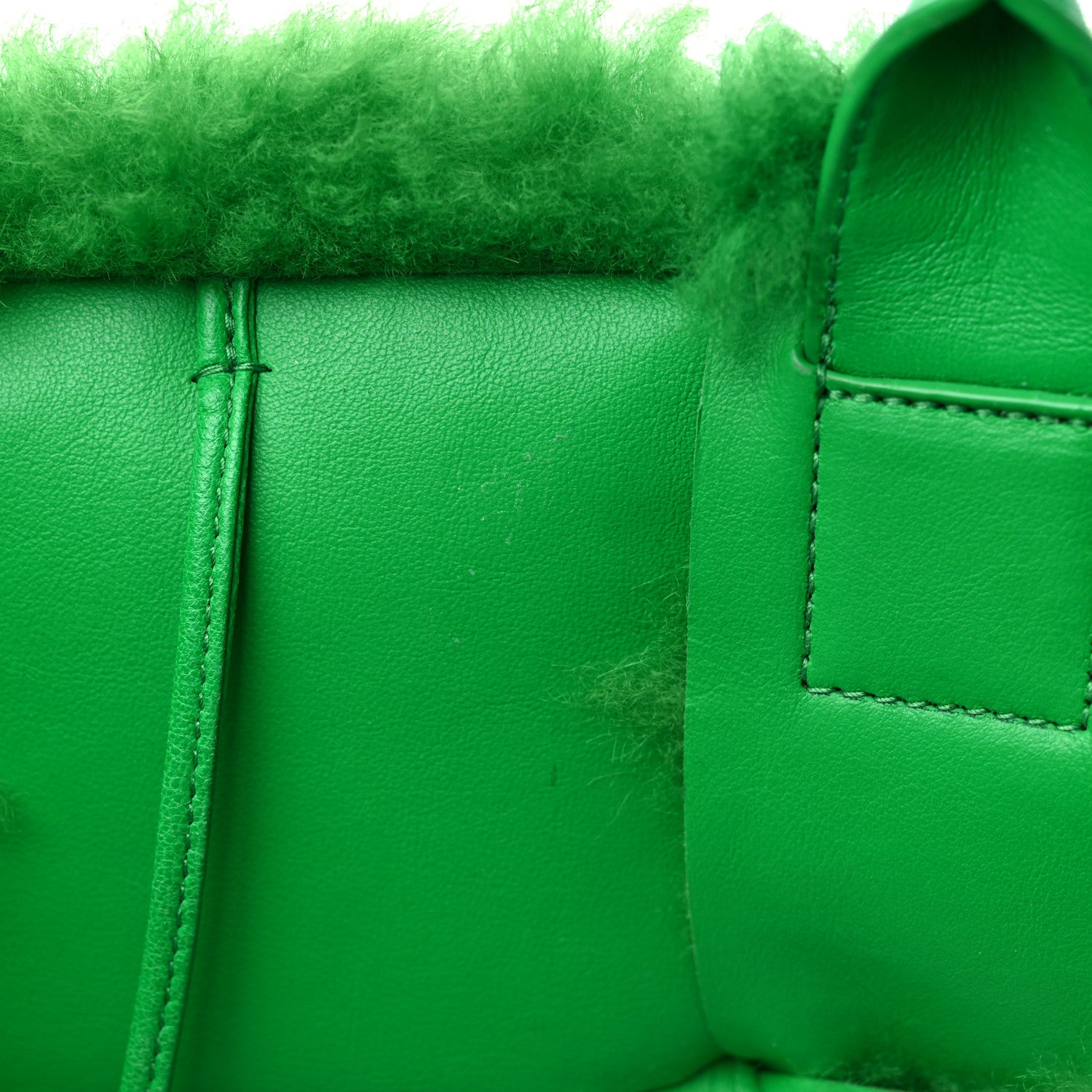 Bottega Veneta Shearling Small Intrecciato Arco Tote Parakeet 10 of 12