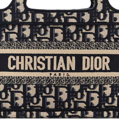 Christian Dior Oblique Mini Book Tote Blue Multicolor 8 of 11