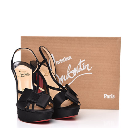 Christian Louboutin Satin Disconoeud Platform Sandals 37.5 Black 8 of 8