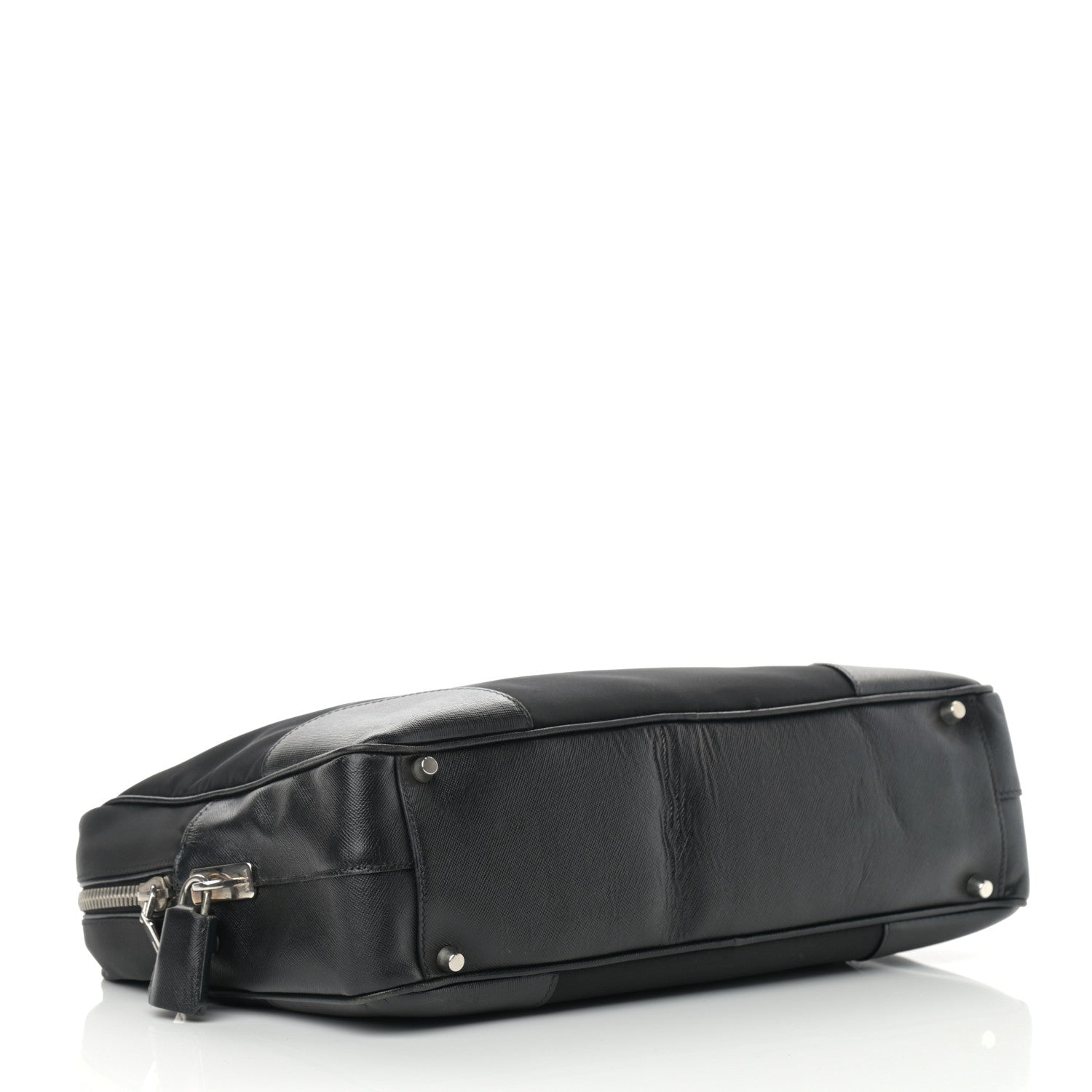 Prada Tessuto Nylon Saffiano Tote Black 4 of 15