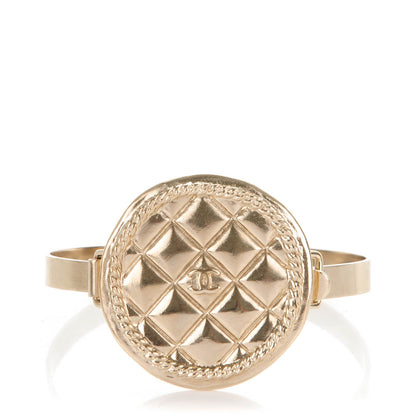 Chanel Metal Quilted CC Coin Bracelet Gold 1 of 5