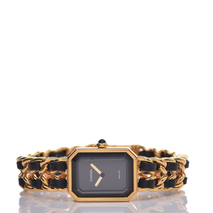 Chanel Stainless Steel Lambskin 20mm Chain Premiere Quartz Watch Gold L 3 of 6