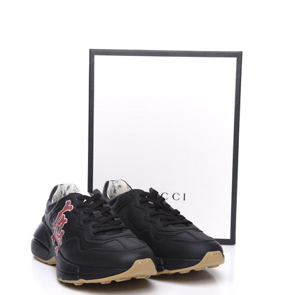 Gucci X MLB Calfskin LA Dodgers Mens Rhyton Sneakers 10 Black 11 of 11
