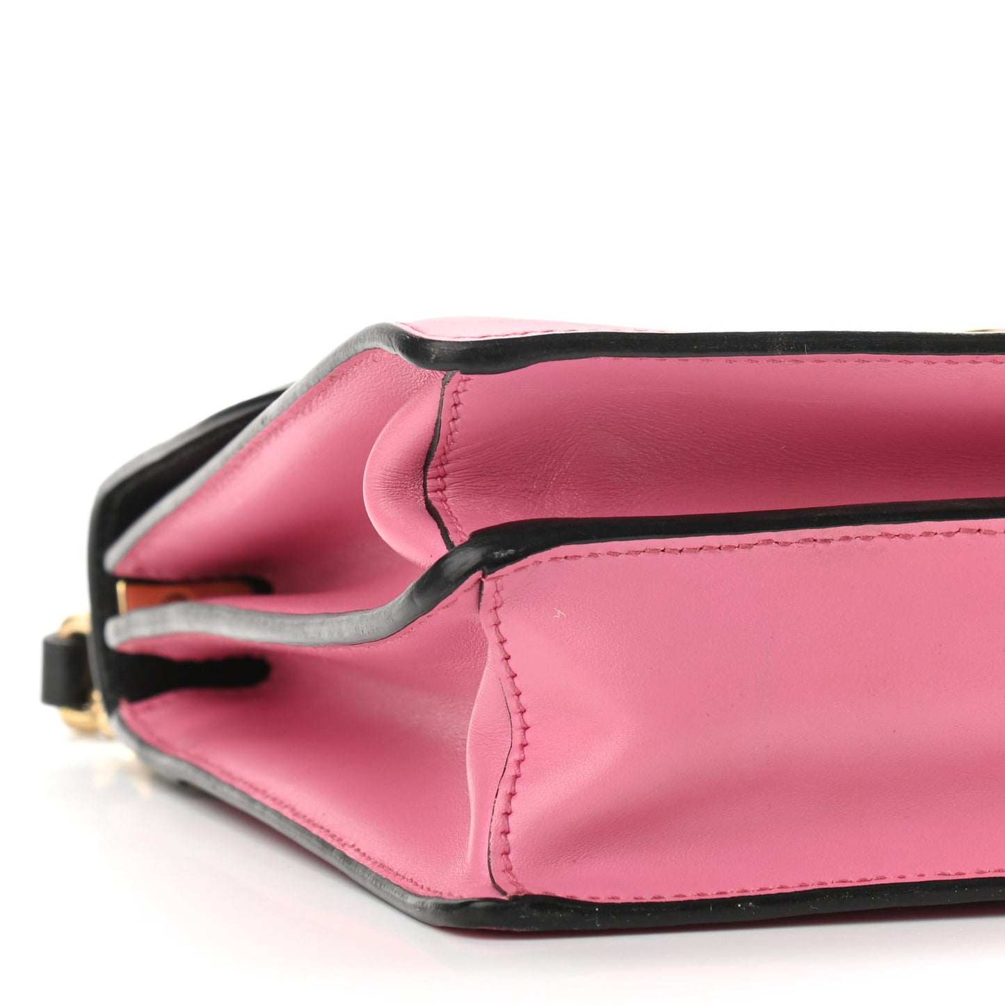 City Calfskin Prada Belle Shoulder Bag Pink Black Red