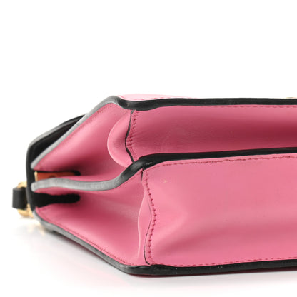 Prada City Calfskin Prada Belle Shoulder Bag Pink Black Red 5 of 13