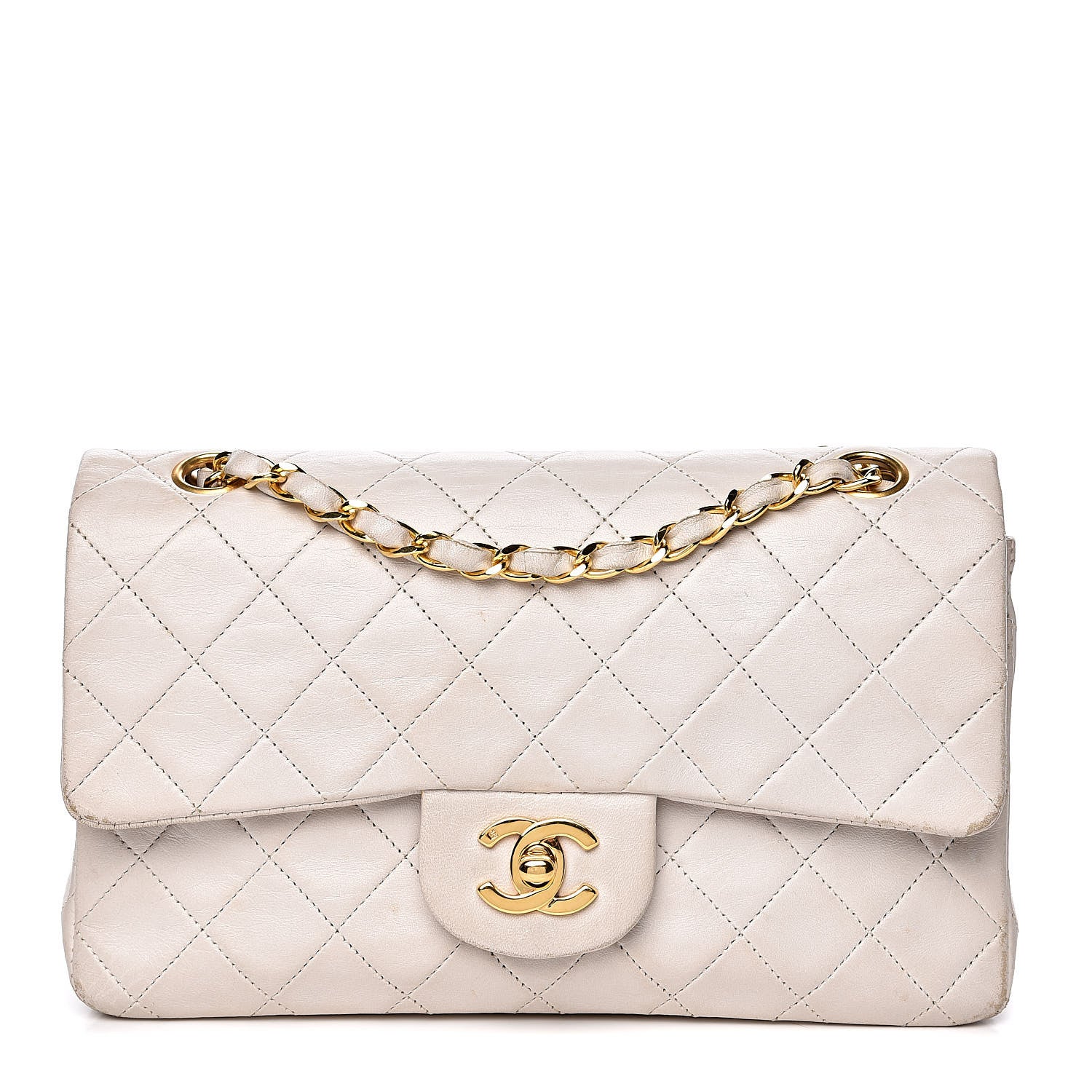 Chanel Lambskin Quilted Small Double Flap White 1 of 21