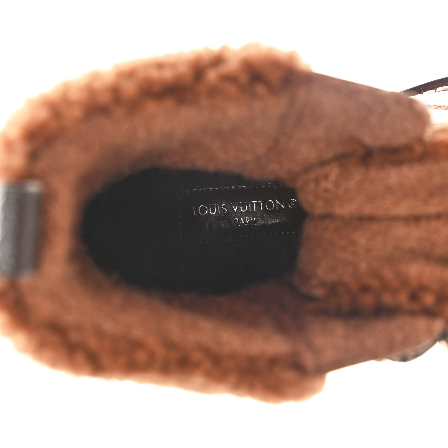 Louis Vuitton Calfskin Shearling Territory Ranger Combat Boots 36 Cognac 7 of 9