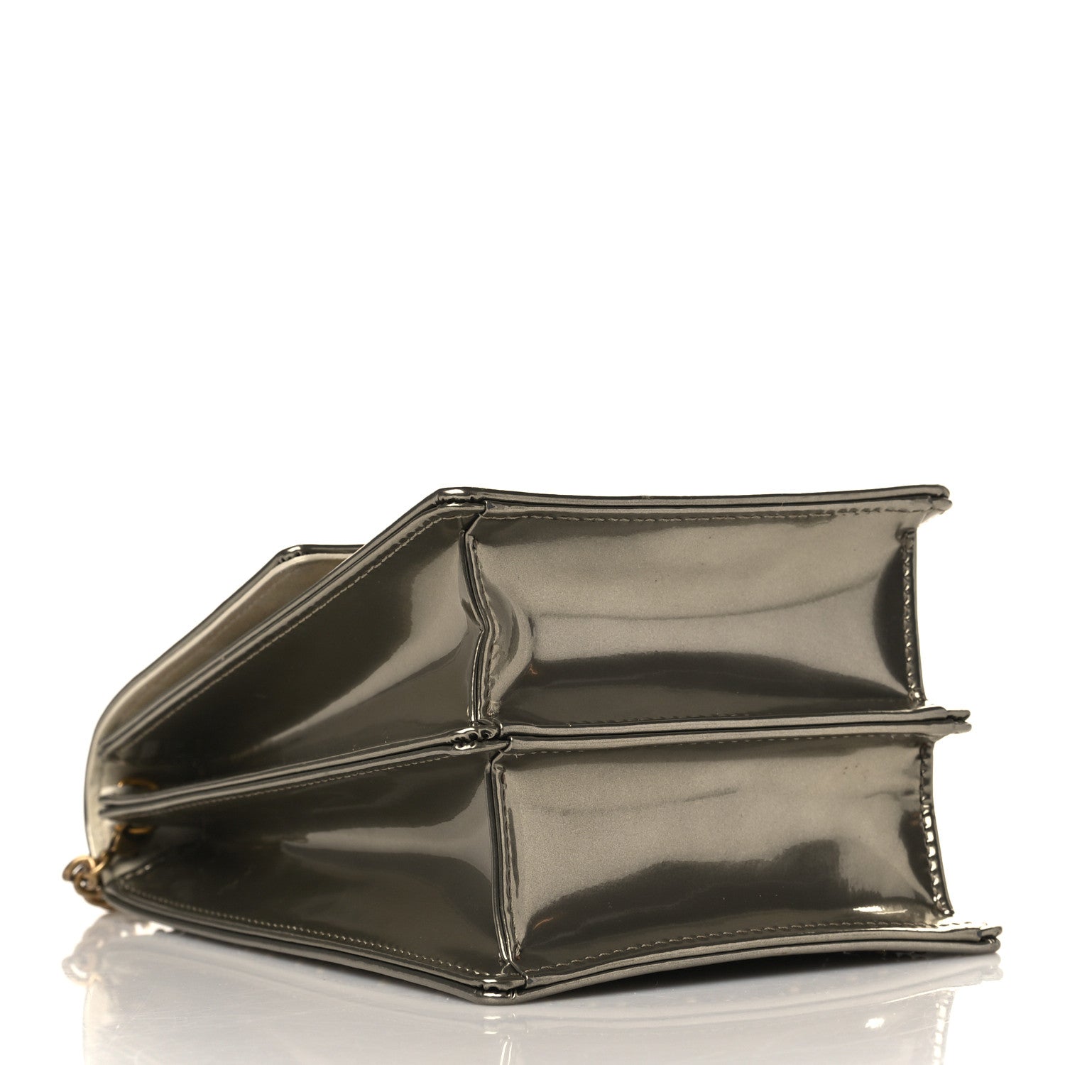 Christian Dior Metallic Calfskin Studded Vertical Diorama Gold 3 of 10