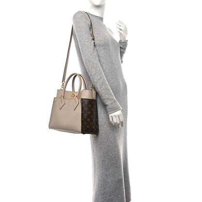 Louis Vuitton Calfskin Monogram On My Side MM Greige 3 of 11