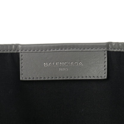 Balenciaga Cotton Canvas Calfskin M Navy Cabas Grey 6 of 15