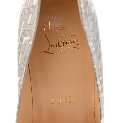 Christian Louboutin Patent Pigalle Follies 100 Pumps 35.5 White Silver 7 of 7