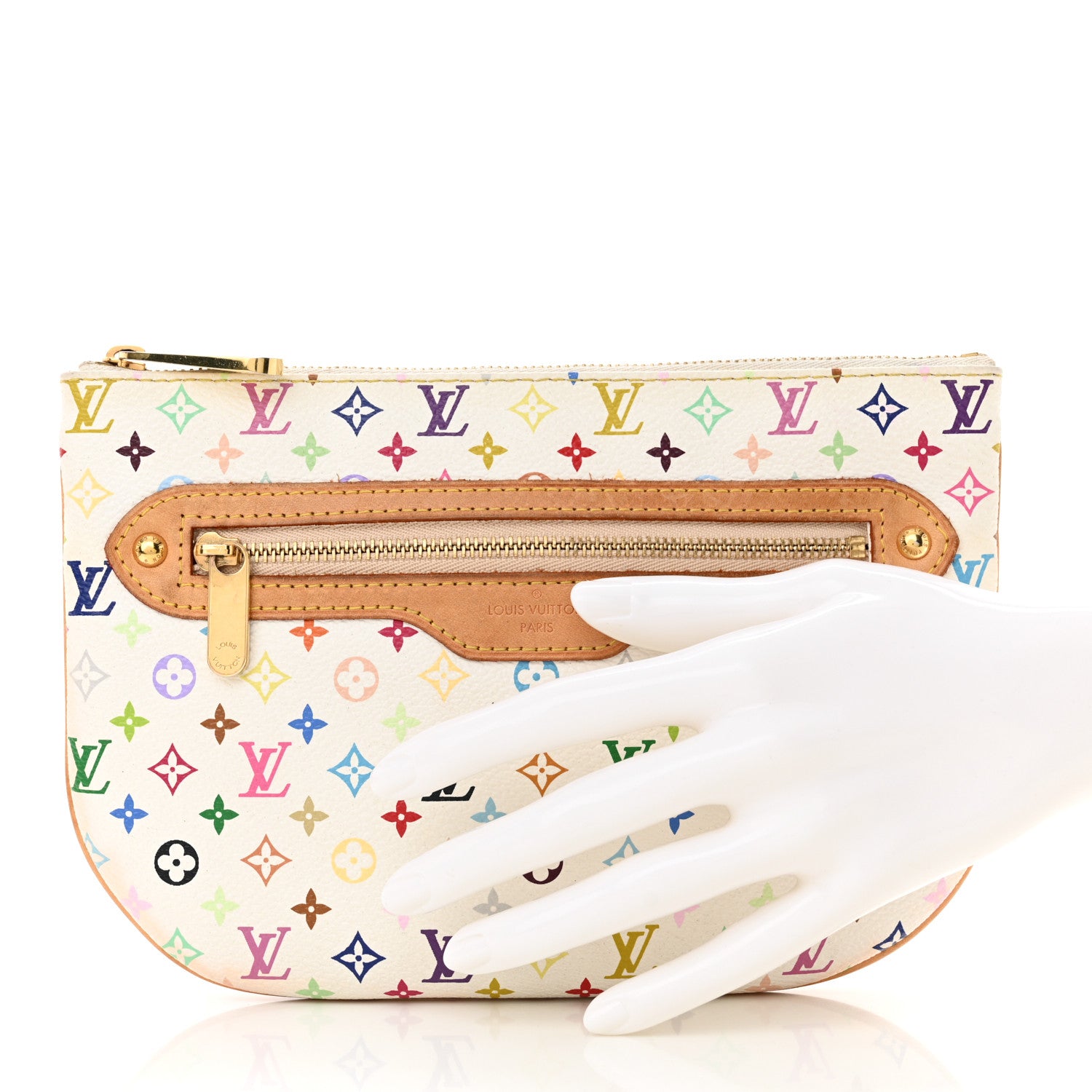 Louis Vuitton Monogram Multicolor Pochette Plate GM White 2 of 11