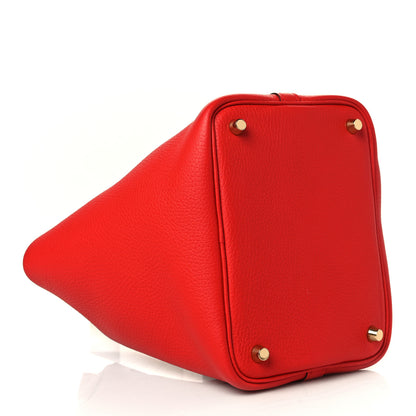 Hermes Taurillon Clemence Picotin Lock 18 PM Rouge De Coeur 4 of 11