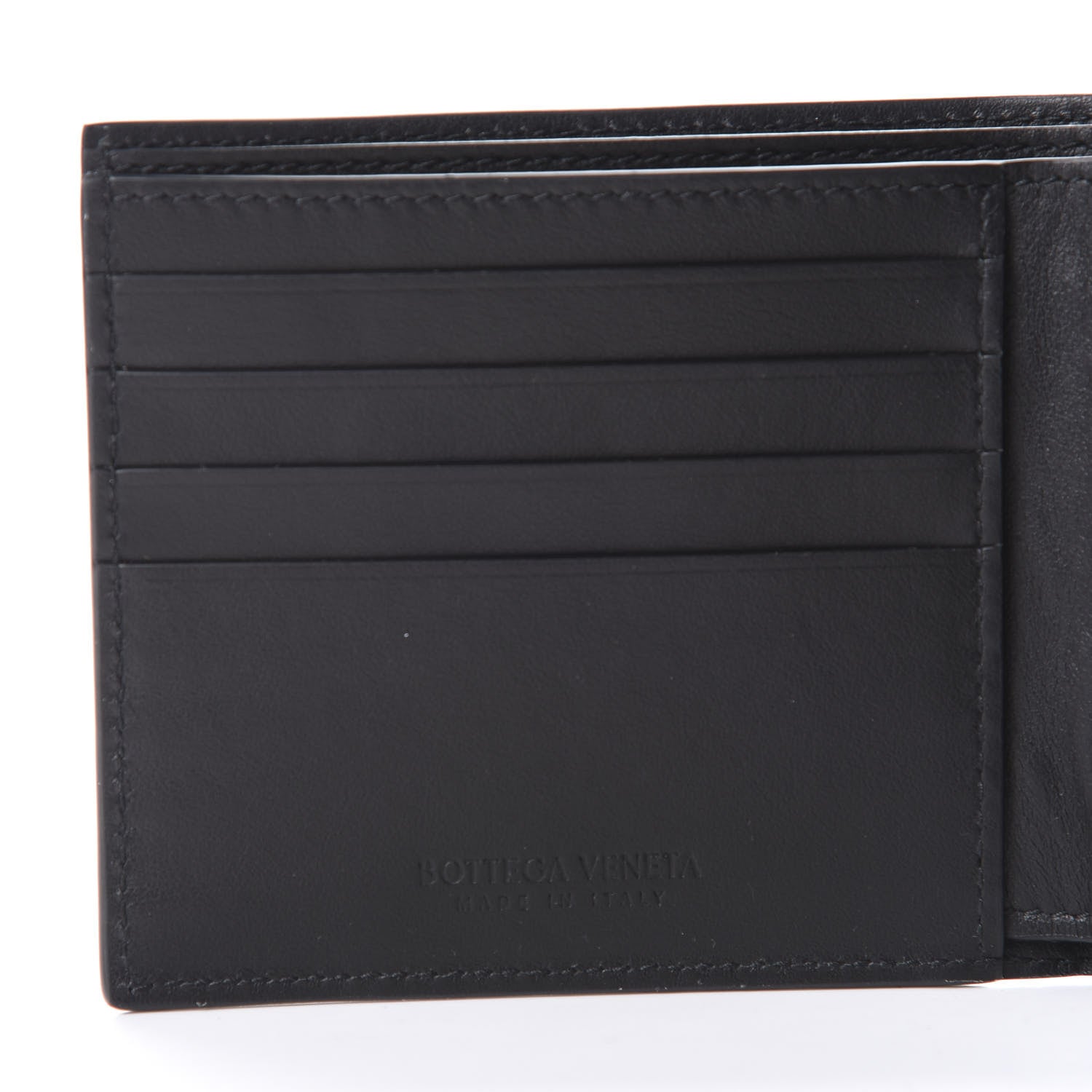 Bottega Veneta Nappa Maxi Intrecciato Bi-Fold Wallet Black 10 of 11