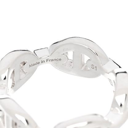 Hermes Sterling Silver PM Chaine d'Ancre Enchainee Band Ring 51 5.75 5 of 7
