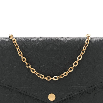 Louis Vuitton Empreinte Pochette Felicie Chain Wallet Black 8 of 11