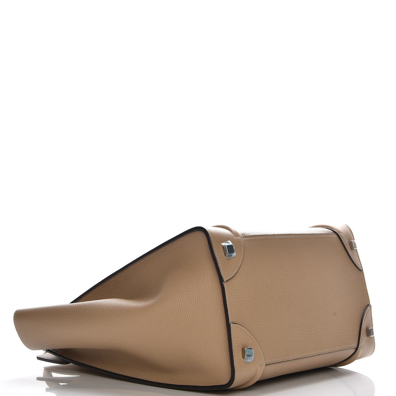 Celine Drummed Calfskin Mini Luggage Dune 4 of 6