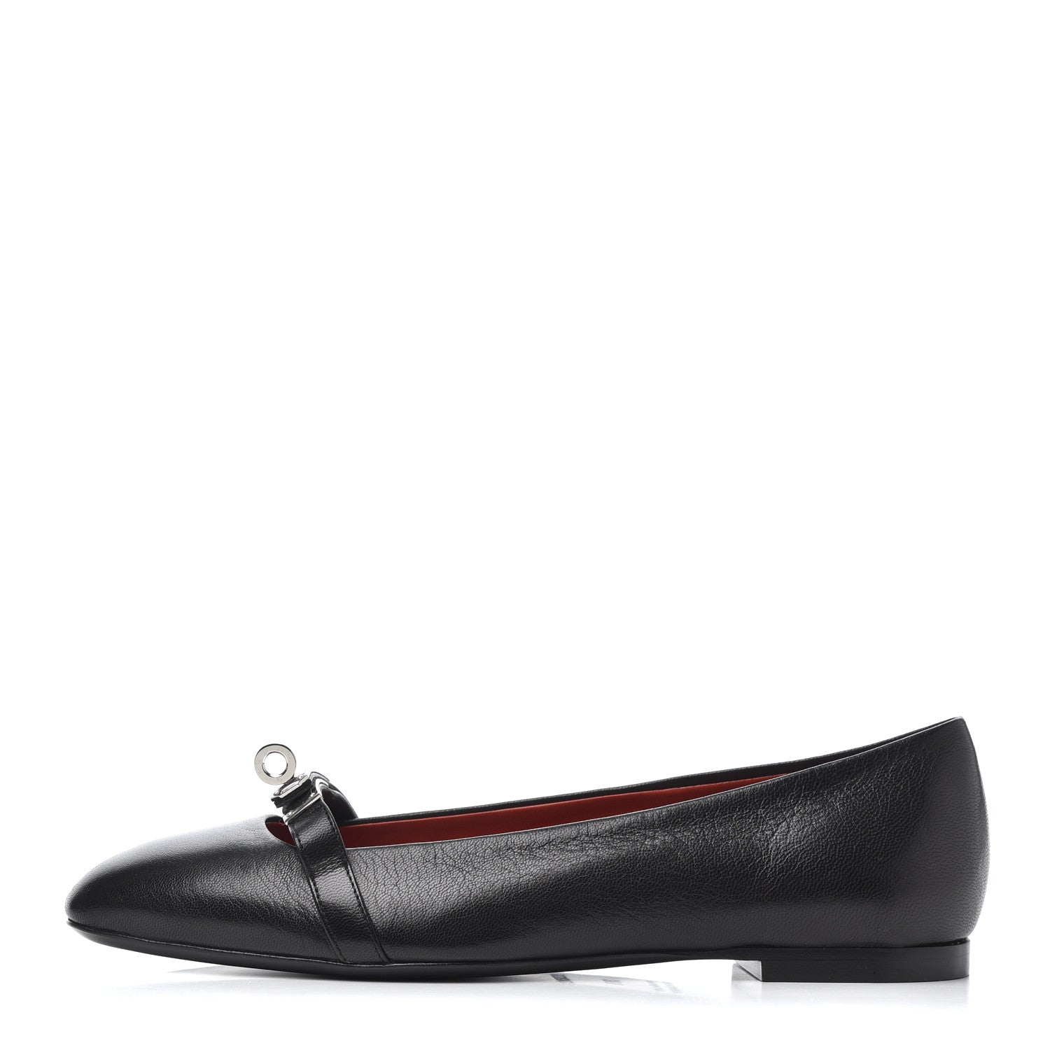 Hermes Goatskin Bilbao Ballerina Flats 36.5 Black 1 of 16