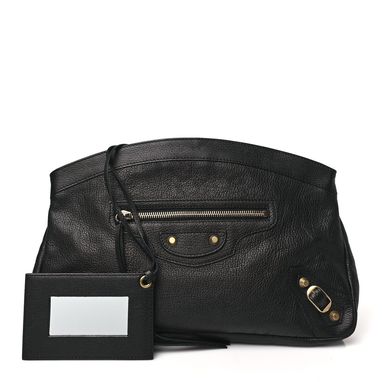 Balenciaga Chevre Classic Gold Hardware Premier Clutch Black 2 of 11