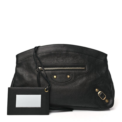 Balenciaga Chevre Classic Gold Hardware Premier Clutch Black 2 of 11