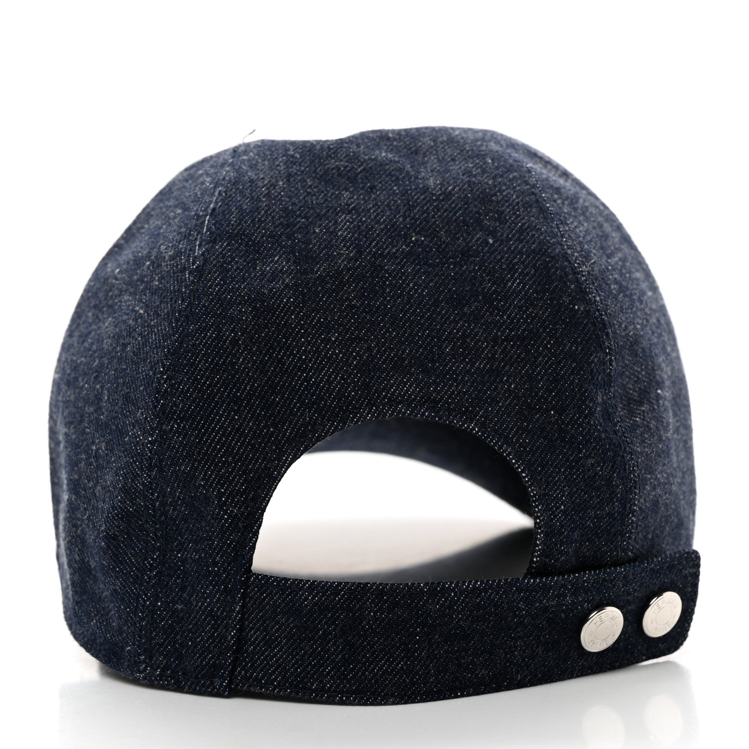 Hermes Cotton Denim Embroidered Davis Emile Hat 58 Indigo 6 of 9