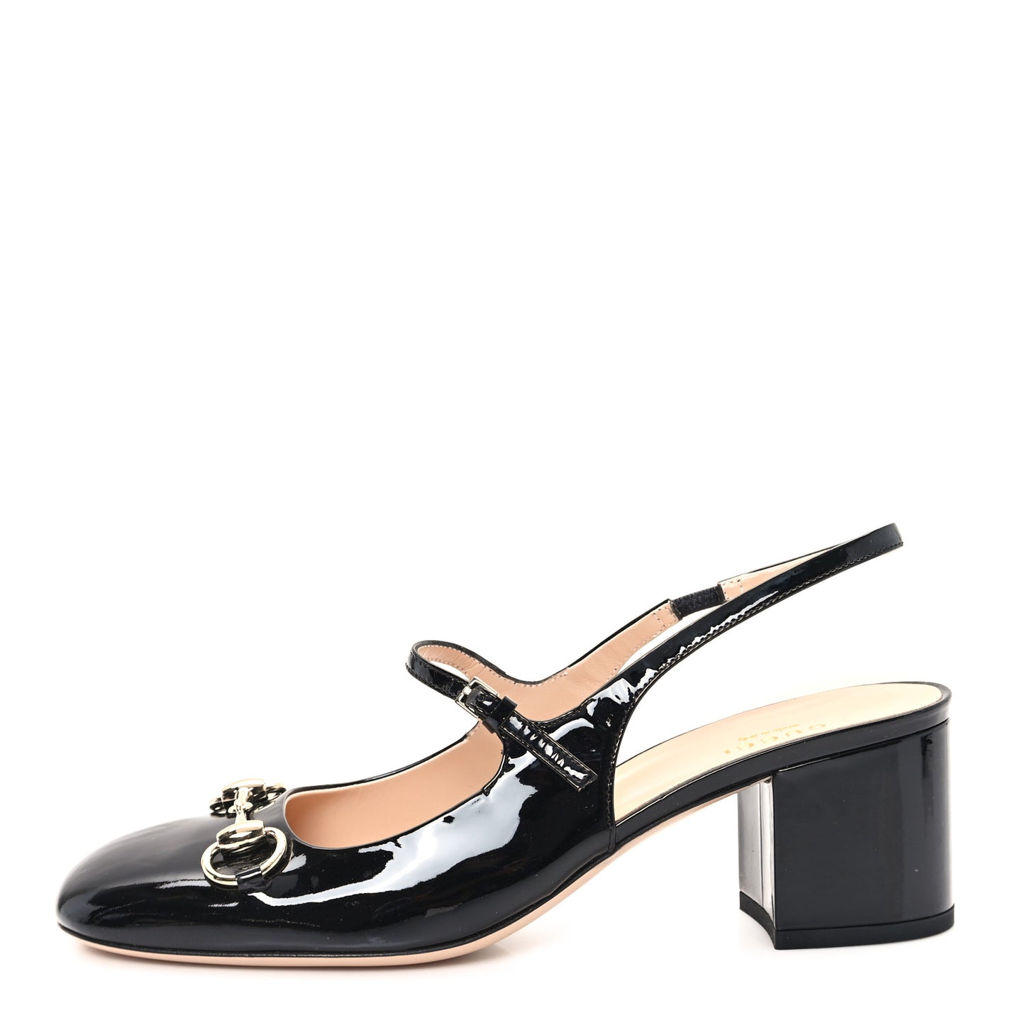 Vernice Crystal Horsebit Charlotte 42mm Slingback Pumps 39 Black