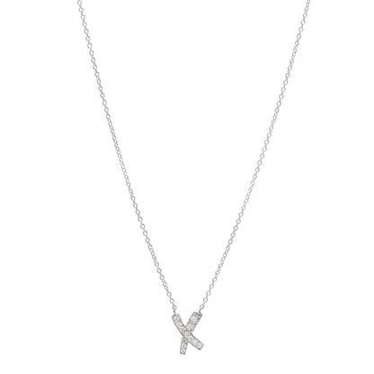 Tiffany Platinum Diamond Paloma Picasso Graffiti X Pendant Necklace 1 of 6