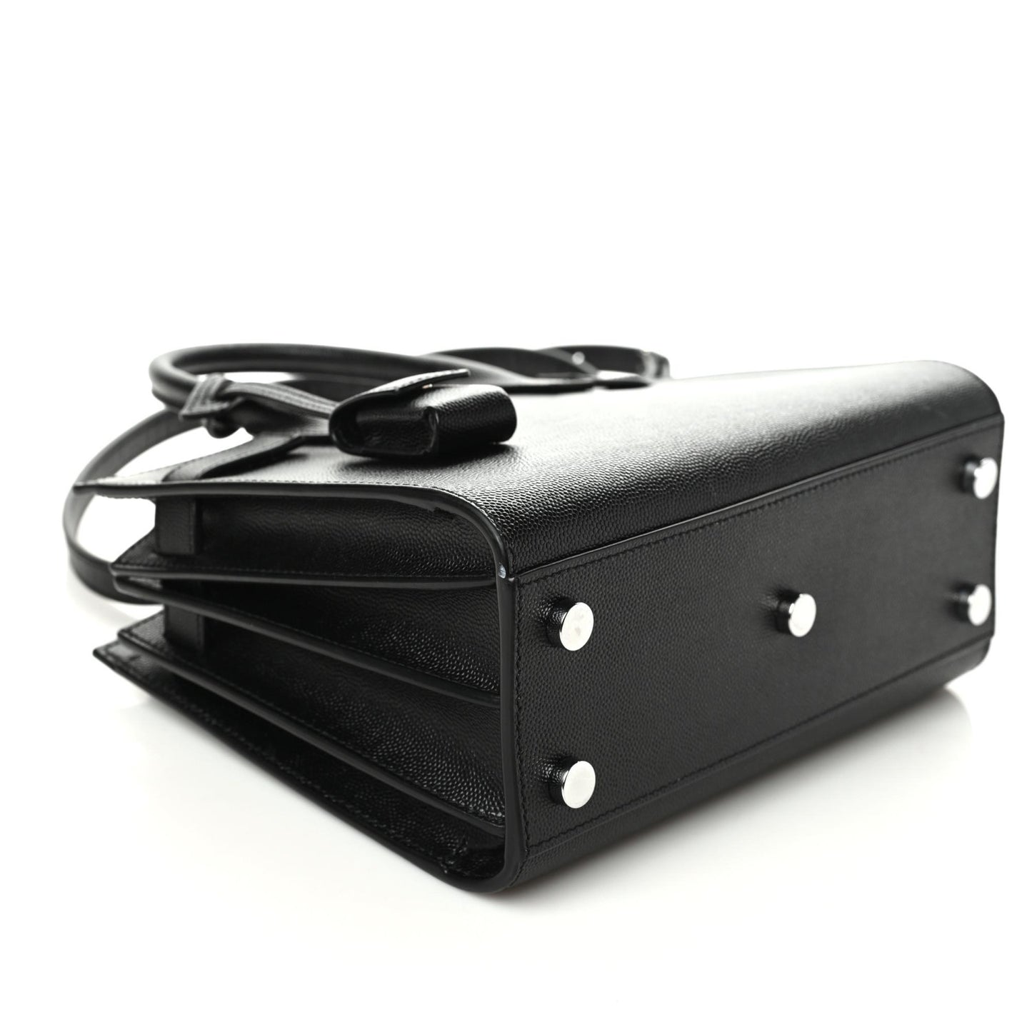 Grained Calfskin Nano Sac De Jour Black