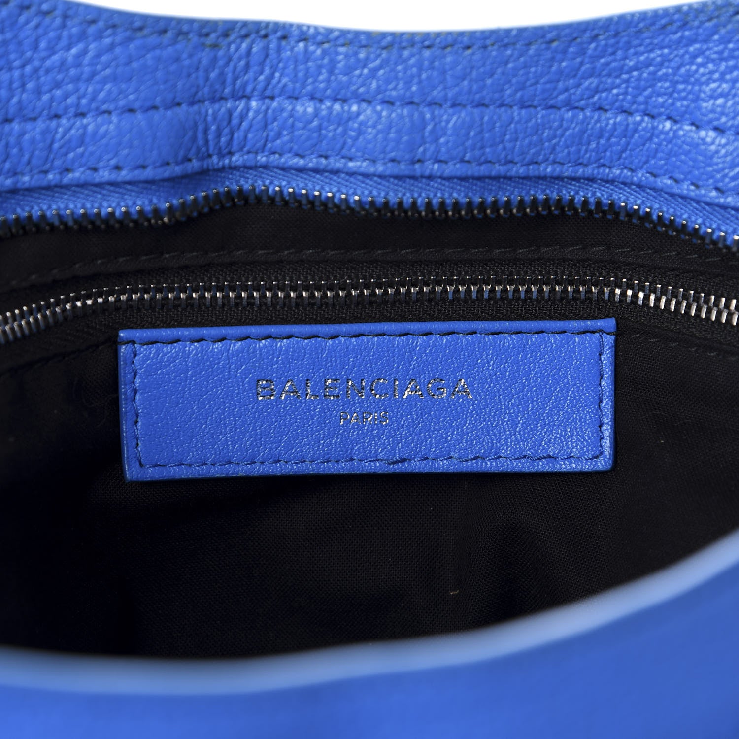 Balenciaga Chevre Silver Metallic Edge Hardware City Bleu Ceylon 12 of 14