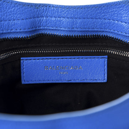 Balenciaga Chevre Silver Metallic Edge Hardware City Bleu Ceylon 12 of 14