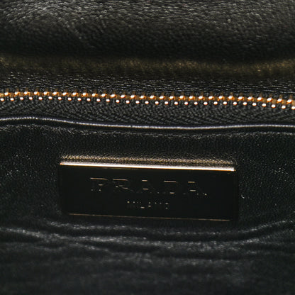 Prada Nappa Re-Nylon Triangle Quilted Patchwork System Flap Shoulder Bag Black 7 of 14