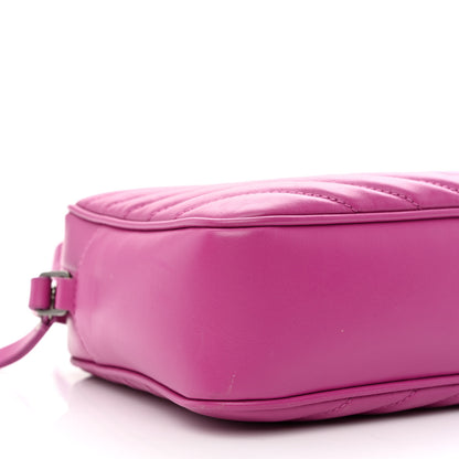 Saint Laurent Calfskin Matelasse Monogram Lou Camera Bag Electric Fuchsia 9 of 13