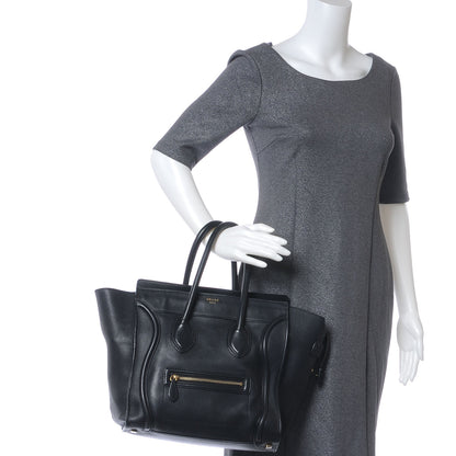 Celine Smooth Calfskin Mini Luggage Black 2 of 7