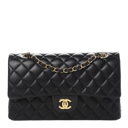 Chanel Lambskin Quilted Medium Double Flap Black 1 of 13