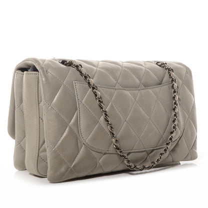 Chanel Lambskin Quilted 3 Large Flap Grey 3 of 8