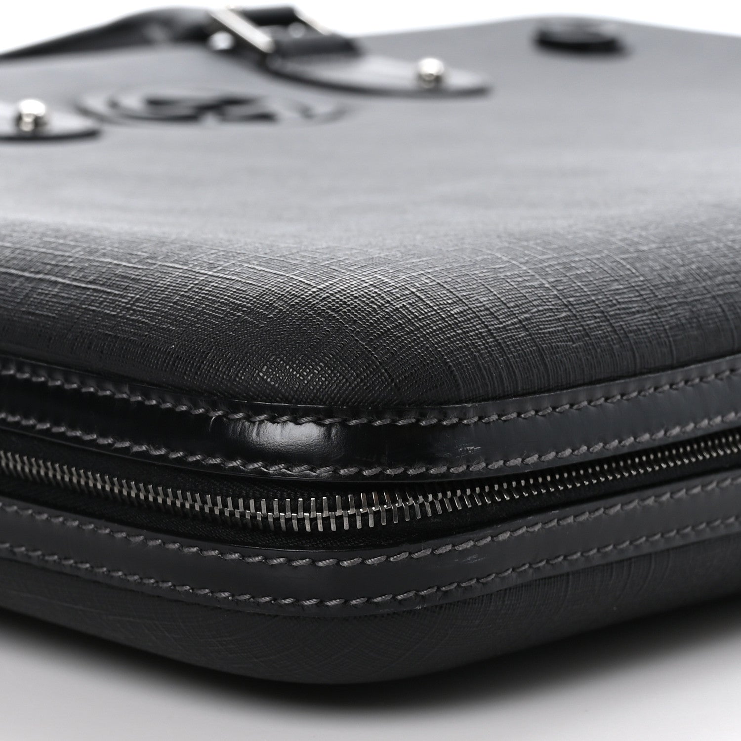 Gucci Coated Canvas Interlocking G Large Garment Hard Case Travel Bag Black 17 of 28