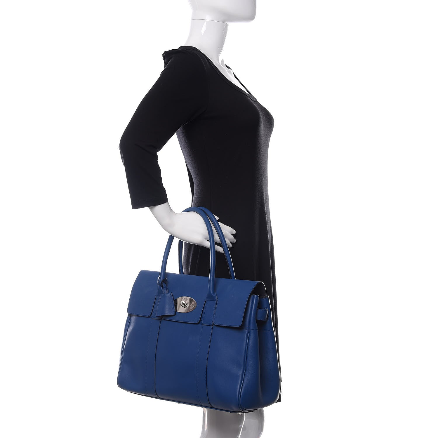 Mulberry Micrograin Calfskin Bayswater Porcelain Blue 2 of 8
