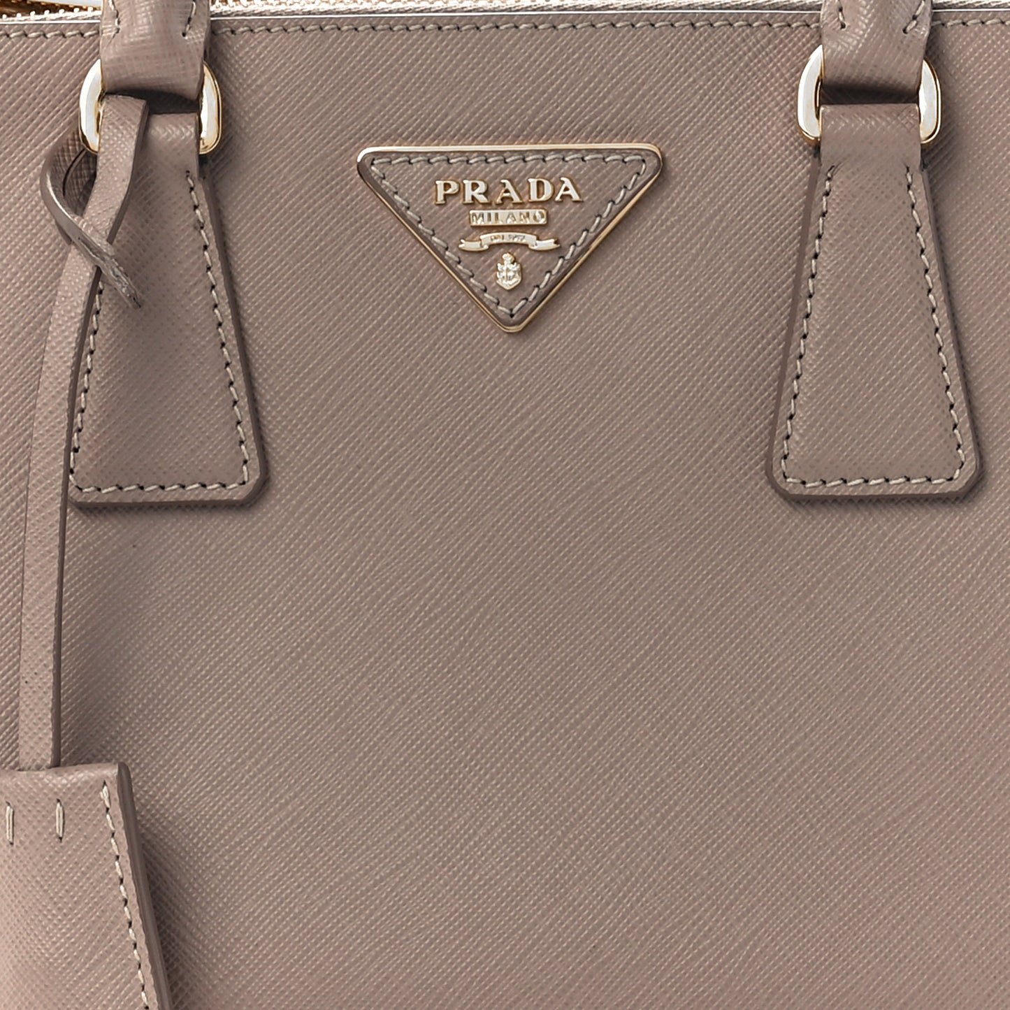 Saffiano Small Galleria Double Zip Tote Argilla