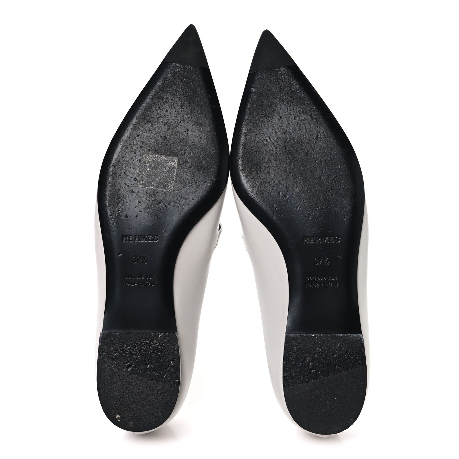 Hermes Calfskin Kelly Ballet Flat 37.5 Gris Clair 6 of 9