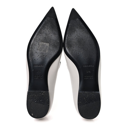 Hermes Calfskin Kelly Ballet Flat 37.5 Gris Clair 6 of 9