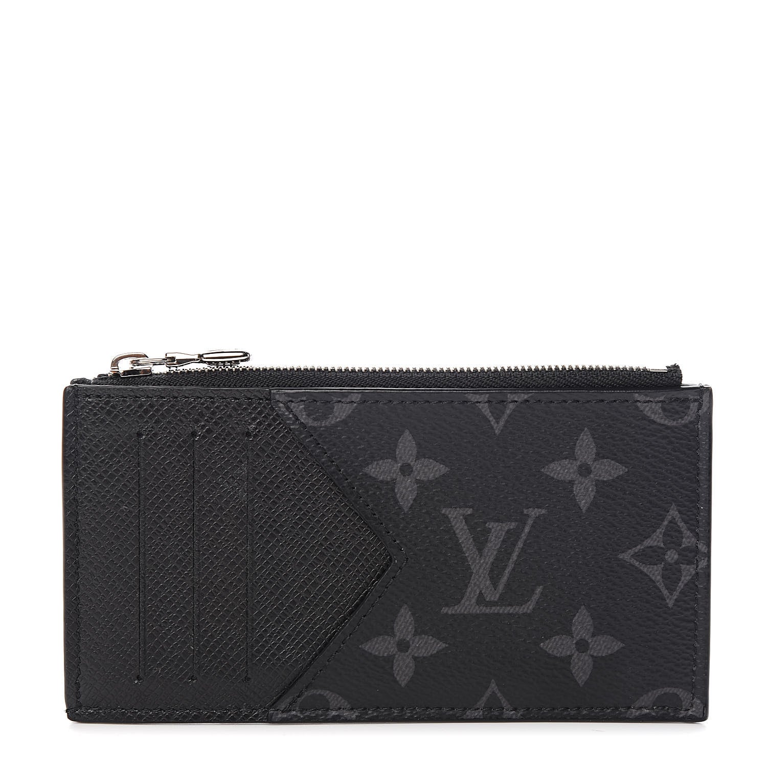 Louis Vuitton Monogram Eclipse Taiga Coin Card Holder 1 of 7