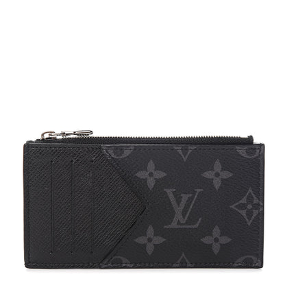 Louis Vuitton Monogram Eclipse Taiga Coin Card Holder 1 of 7